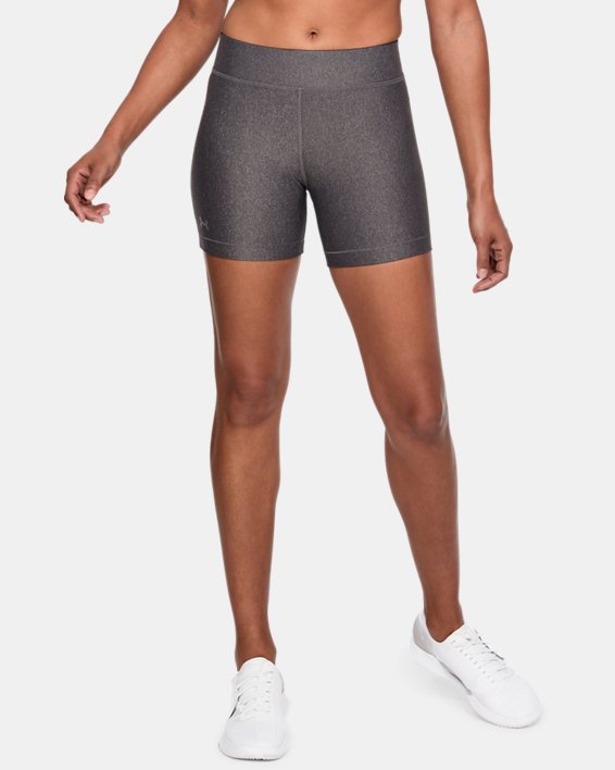 Women's HeatGear® Armour Shorts - Mid, Gray, pdpMainDesktop image number 0